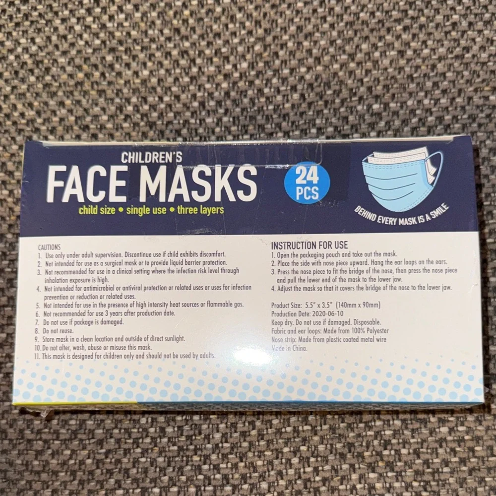Children's Face Masks - set of 4